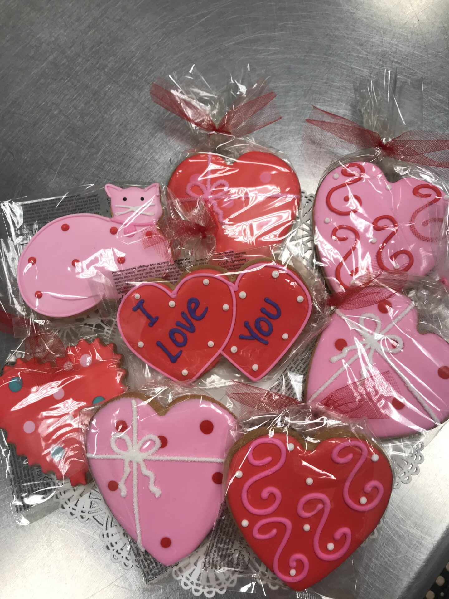 Valentine-themed cookies